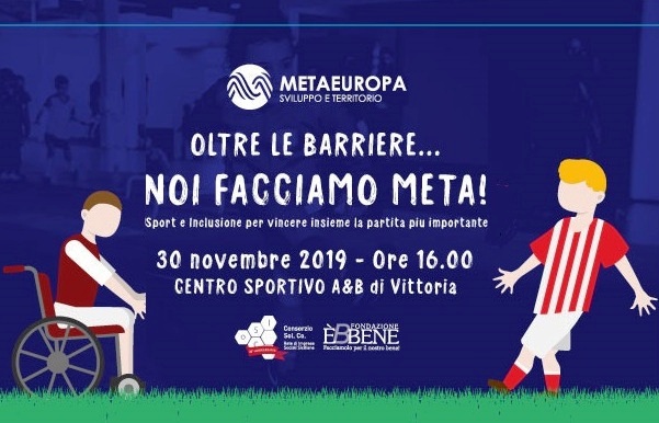 Vittoria, sport e inclusione: sabato 30 novembre c'è “Oltre le Barriere. Noi Facciamo Meta”